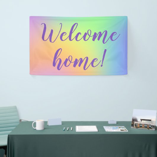 Welkom thuis! Pastel Rainbow Banner (Beurs)