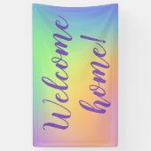 Welkom thuis! Pastel Rainbow Banner (Verticaal)