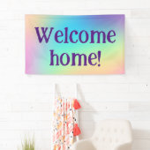 Welkom thuis! Pastel Rainbow Banner (Insitu)