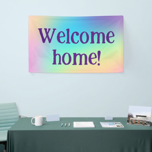 Welkom thuis! Pastel Rainbow Banner (Beurs)