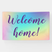 Welkom thuis! Pastel Rainbow Banner (Horizontaal)