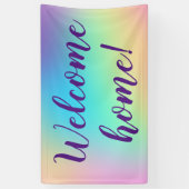 Welkom thuis! Pastel Rainbow Banner (Verticaal)