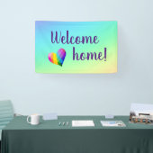 Welkom thuis! Rainbow Heart Spandoek (Beurs)