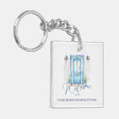 "Welkom thuis" Real Estate client cadeau Sleutelhanger (Voorkant Links)