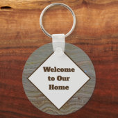 Welkom thuis Rental Guest Brown Green Onyx Sleutelhanger (Voorkant)