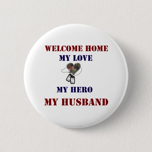 Welkom thuis ronde button 5,7 cm (Voorkant)