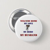 Welkom thuis ronde button 5,7 cm (Voorkant /achterkant)