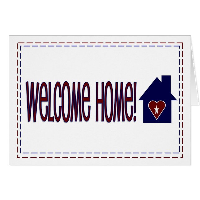 Welkom thuis! - Rood, wit en blauw (Voorkant Horizontaal)