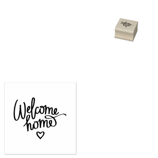 Welkom thuis rubberstempel (Gestempeld)