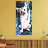Welkom thuis | Schattigee hond Canvas Afdruk (Insitu (Woonkamer))