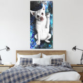 Welkom thuis | Schattigee hond Canvas Afdruk (Insitu (Slaapkamer))