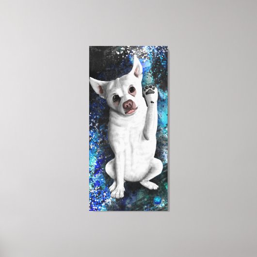Welkom thuis | Schattigee hond Canvas Afdruk (Voorkant)
