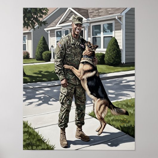 Welkom thuis - Soldaat en zijn hond Poster (Voorkant)