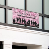 Welkom thuis Soldaat | Militaire Roze Girly Spandoek (Buitenkant Gebouw)