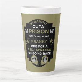 Welkom thuis uit de gevangenis latte mok