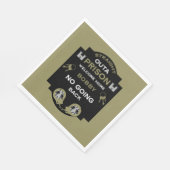 Welkom thuis uit de gevangenis servet (Hoek)