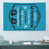 Welkom thuis uit de gevangenis spandoek (Beurs)