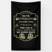 Welkom thuis uit de gevangenis spandoek (Verticaal)