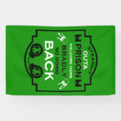 Welkom thuis uit de gevangenis spandoek (Horizontaal)