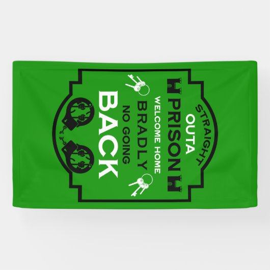 Welkom thuis uit de gevangenis spandoek (Horizontaal)