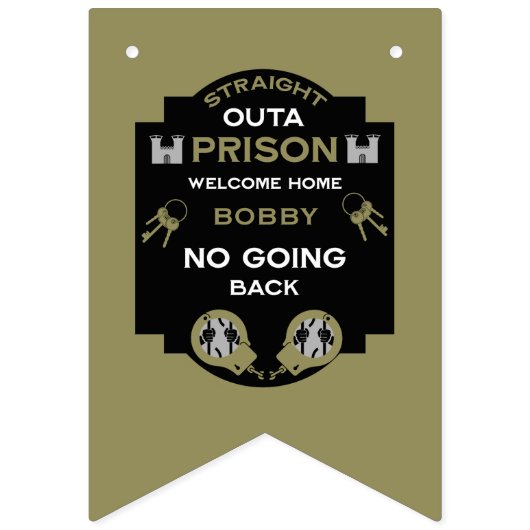 Welkom thuis uit de gevangenis vlaggetjes (Tweede vlag)