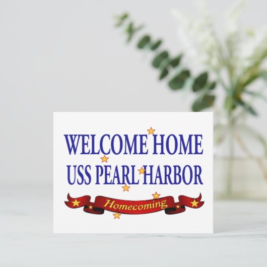 Welkom thuis USH Pearl Harbour Briefkaart (Staand voorkant)