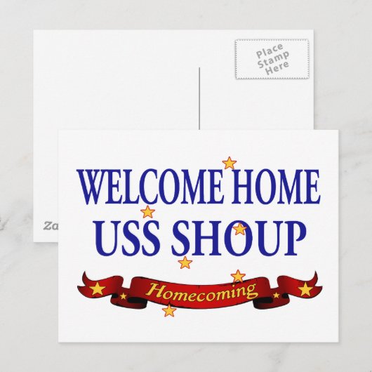 Welkom thuis USH-schoudertas Briefkaart (Voorkant / Achterkant)