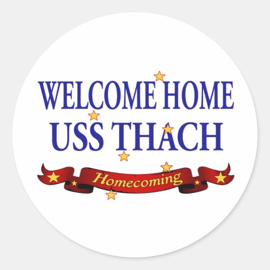 Welkom Thuis USH Thach Ronde Sticker (Voorkant)