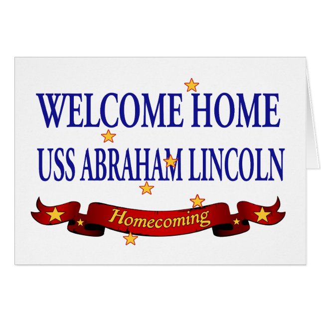 Welkom thuis USS Abraham Lincoln (Voorkant Horizontaal)
