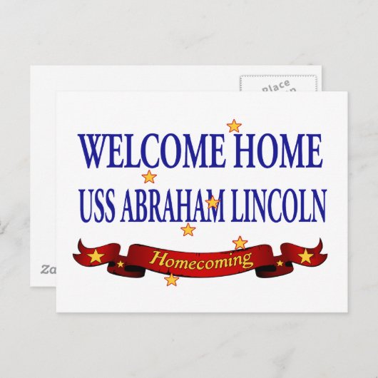 Welkom thuis USS Abraham Lincoln Briefkaart (Voorkant / Achterkant)