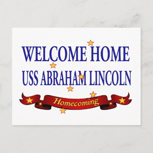 Welkom thuis USS Abraham Lincoln Briefkaart (Voorkant)