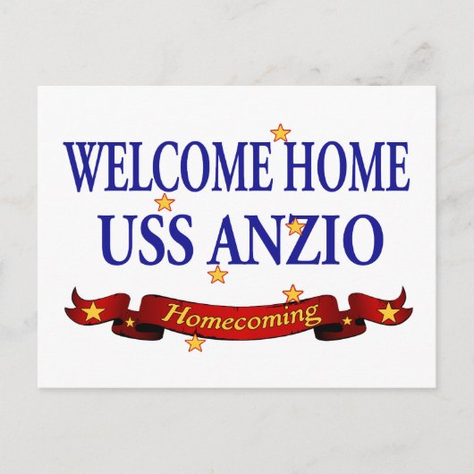 Welkom thuis USS Anzio Briefkaart (Voorkant)
