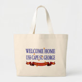 Welkom thuis USS Cape St. George Grote Tote Bag (Voorkant)