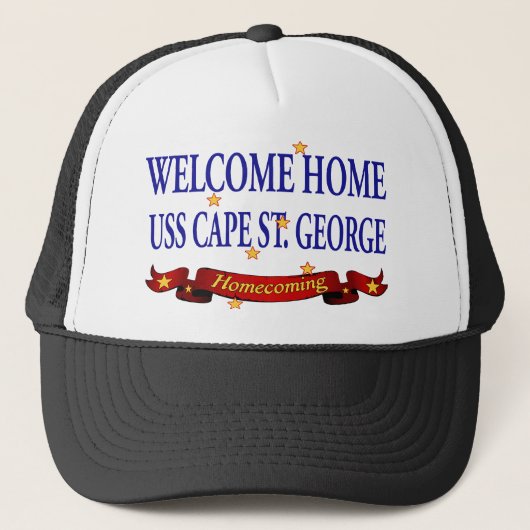 Welkom thuis USS Cape St. George Trucker Pet (Voorkant)