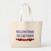 Welkom thuis USS Carl Vinson Grote Tote Bag (Voorkant)