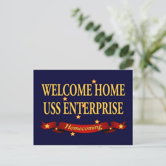 Welkom thuis USS Enterprise Briefkaart (Staand voorkant)