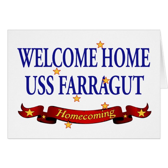 Welkom thuis USS Farragut (Voorkant Horizontaal)