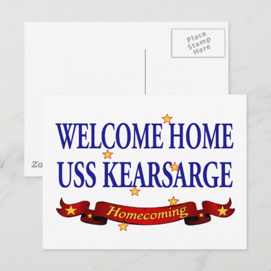 Welkom thuis USS Kearsarge Briefkaart (Voorkant / Achterkant)