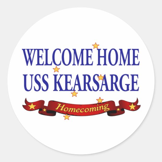 Welkom thuis USS Kearsarge Ronde Sticker (Voorkant)