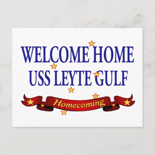 Welkom thuis USS Leyte Gulf Briefkaart (Voorkant)