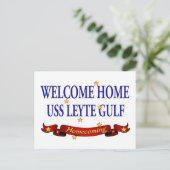 Welkom thuis USS Leyte Gulf Briefkaart (Staand voorkant)