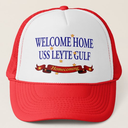 Welkom thuis USS Leyte Gulf Trucker Pet (Voorkant)