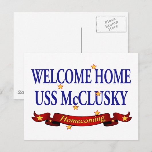 Welkom thuis USS McClusky Briefkaart (Voorkant / Achterkant)