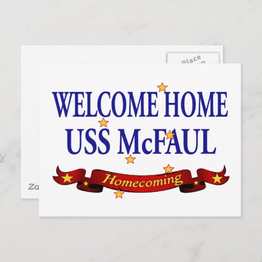 Welkom thuis USS McFaul Briefkaart (Voorkant / Achterkant)