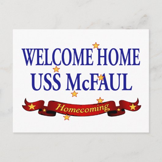 Welkom thuis USS McFaul Briefkaart (Voorkant)