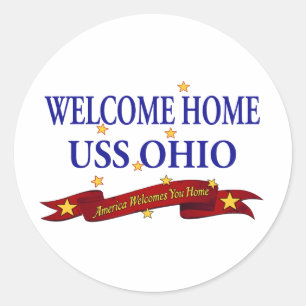 Welkom thuis USS Ohio Ronde Sticker