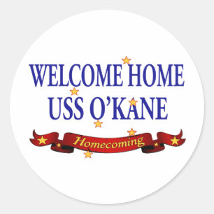 Welkom thuis USS O'Kane Ronde Sticker