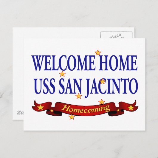 Welkom thuis USS San Jacinto Briefkaart (Voorkant / Achterkant)