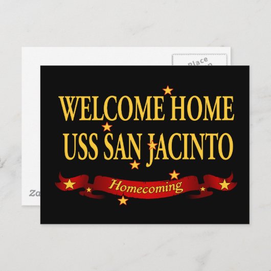 Welkom thuis USS San Jacinto Briefkaart (Voorkant / Achterkant)
