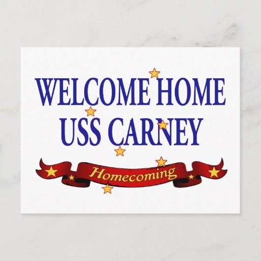 Welkom thuis UST Carney Briefkaart (Voorkant)